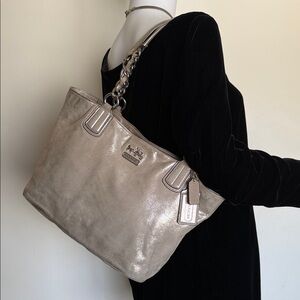 Coach Shimmering Leather Handbag